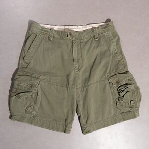 Polo Ralph Lauren Utility Cargo Military Army Green Cotton Shorts Men's 34